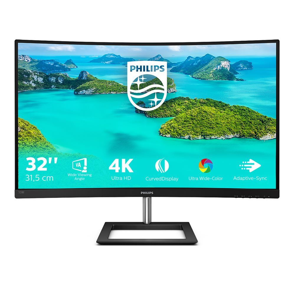 מסך מחשב Philips 328E1C קעור 31.5'' 4K UHD VA