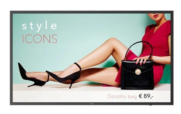מסך שילוט מקצועי Philips בגודל 55 אינץ' Full HD DirectLED דגם 55BDL4002H בהירות 2500 ניט