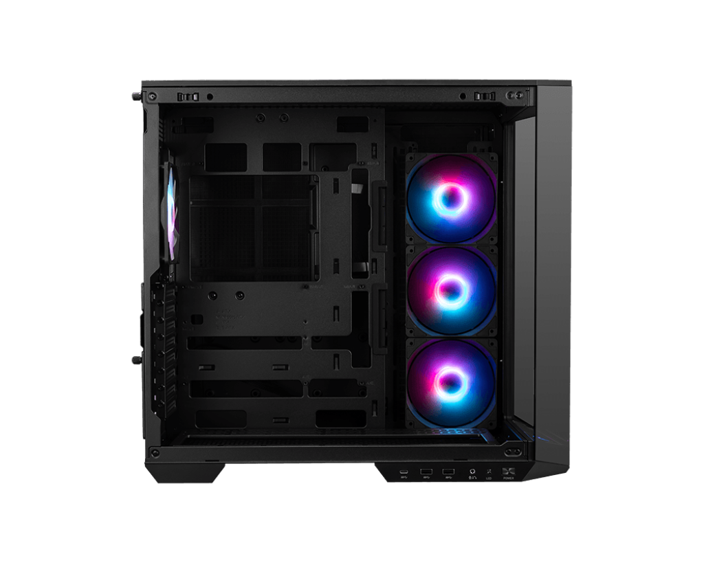 מארז מחשב MSI MAG PANO 100R PZ Mid-Tower ATX מרווח עם חלון צד שקוף 380mm תמיכת GPU 8 חריצי הרחבה באחריות יבואן רשמי