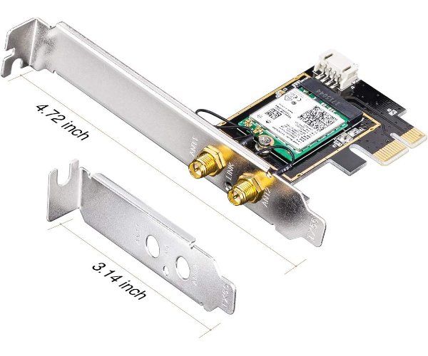 כ.רשת אלחוטי Cudy WE3000 AX200 WIFI 6 Bluetooth 5.2 PCI-E