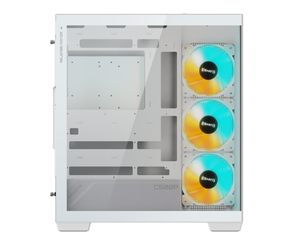 מארז לבן GIGABYTE C500 PANORAMIC STEALTH ICE Mid-Tower ATX