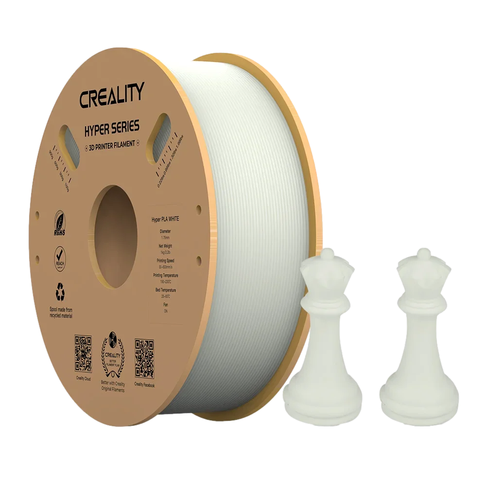 סליל פילמנט PLA לבן Creality 1.75mm 1kg מהיר ומדויק באחריות יבואן רשמי