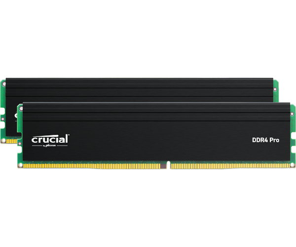 זיכרון לנייח Crucial Pro 32GB (2x16GB) – DDR4 – 3200MHz – CL22 – שחור