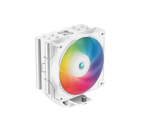 מאוורר קירור למעבד DeepCool AG400 – קירור אוויר – מאוורר 120 מ"מ – TDP עד 220W – גובה 150 מ"מ – תואם AM4/AM5 ו-LGA 115X/1200/1700/1851 – צבע לבן