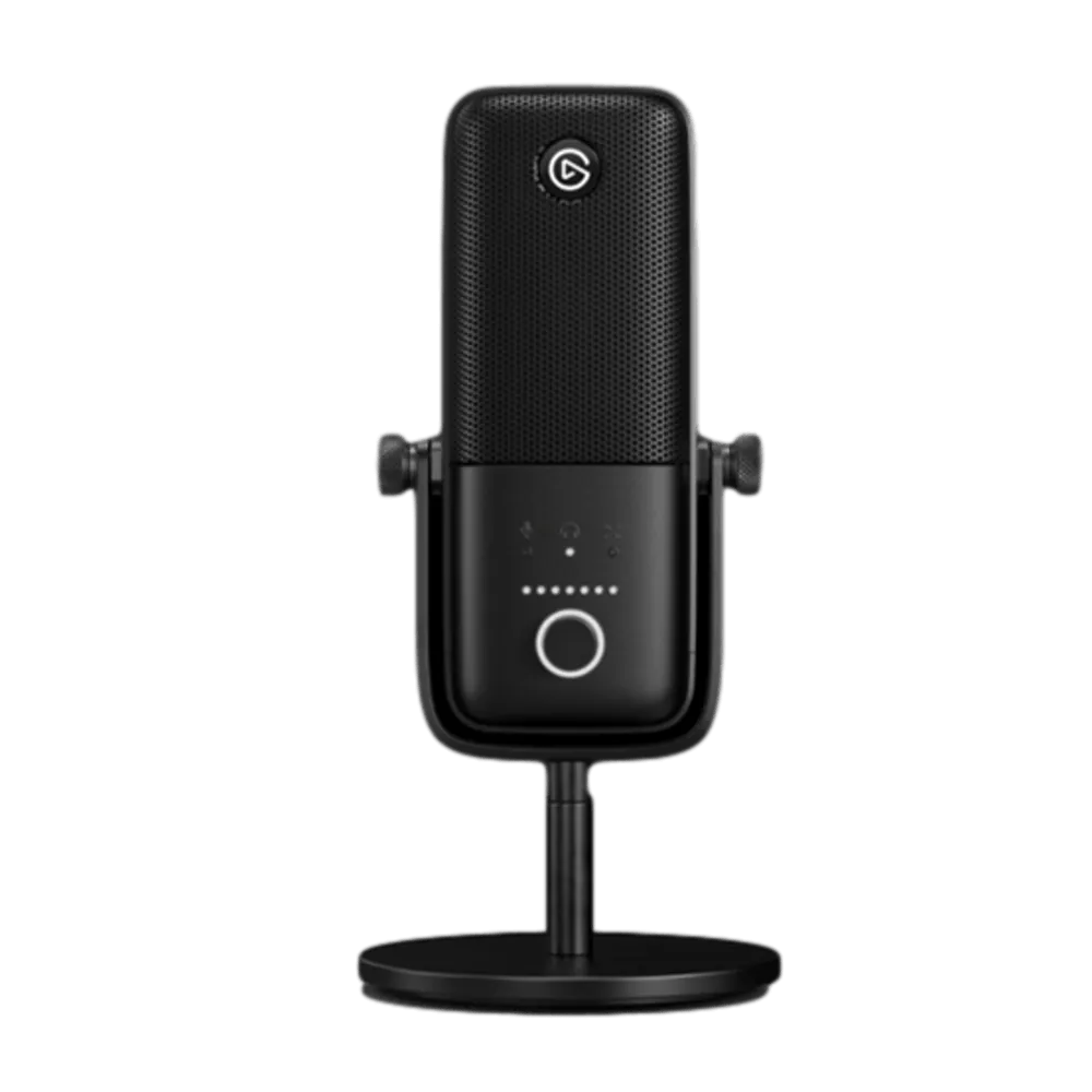 מיקרופון USB Elgato Wave:3 – קפסולה 17 מ"מ קרדיואיד – 24 ביט / 96kHz – חיבור USB-C – צבע שחור