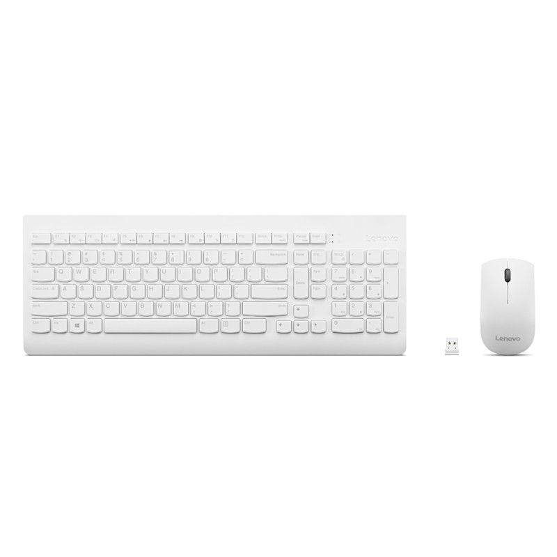 סט מקלדת ועכבר אלחוטי Lenovo 510 – 2.4GHz – עברית/אנגלית – לבן