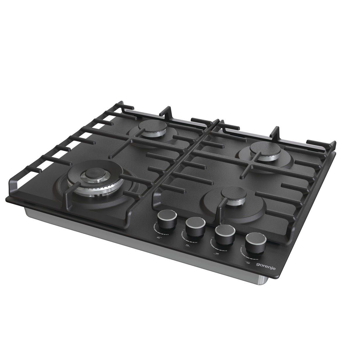 כיריים גז gorenje משטח אמייל שחור 60 סמ דגם GW67IL