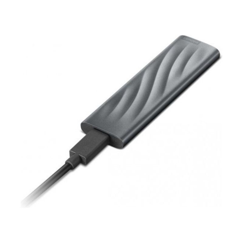 כונן SSD נייד Lenovo PS8 – קיבולת 512GB – ממשק USB-C – קריאה עד 1050MB/s וכתיבה עד 1000MB/s – מידות 106x31x10 מ"מ