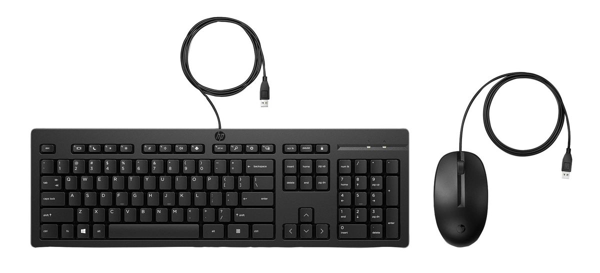 סט קומבו מקלדת+עכבר HP 225 Wired MSE and KB G2