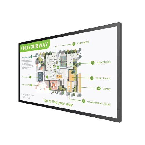 מסך מגע מקצועי Philips 55" 4K UHD דגם 55BDL3751T - שילוט אינטראקטיבי PCAP לעבודה רציפה 24/7 עם Android 13