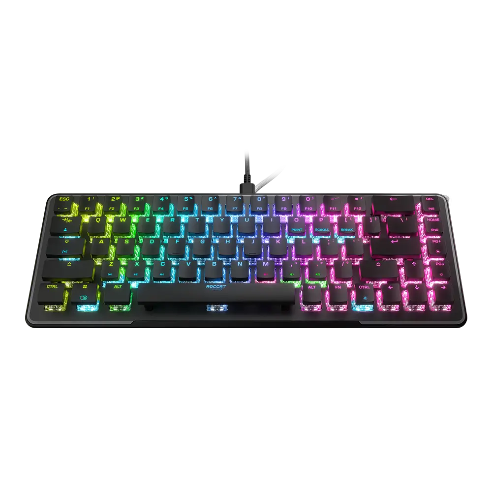 מקלדת גיימינג Roccat Vulcan II Mini 65% – מתגים אופטיים-מכניים Titan II – RGB – שחור