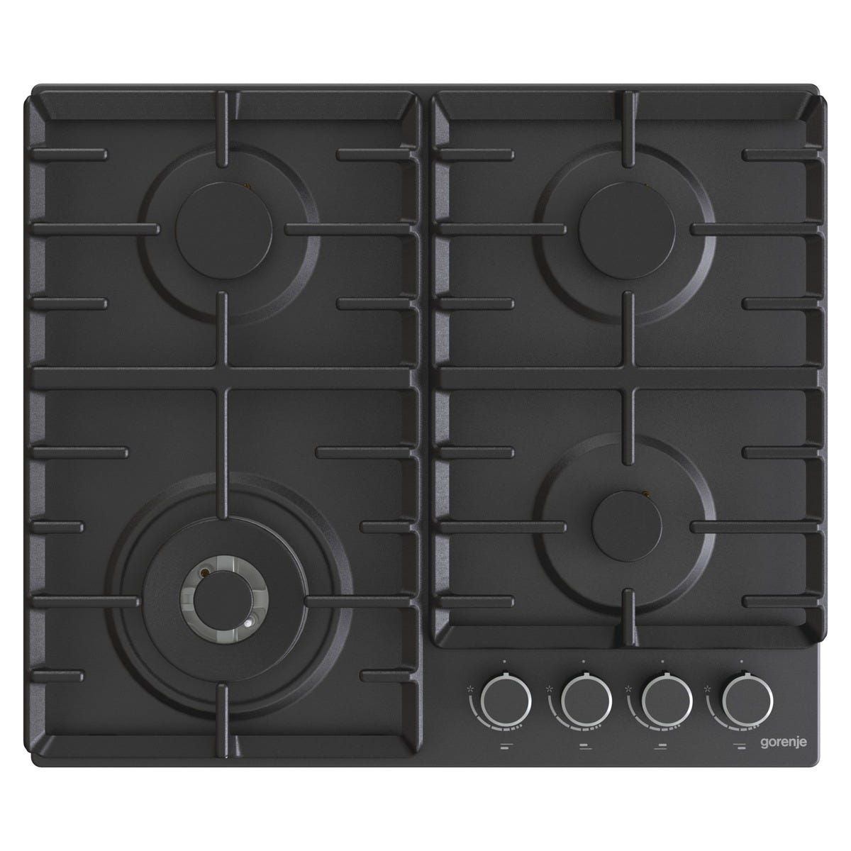 כיריים גז gorenje משטח אמייל שחור 60 סמ דגם GW67IL