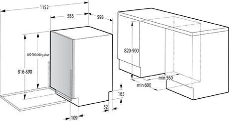 מדיח כלים אינטגרלי gorenje דגם GV673C62