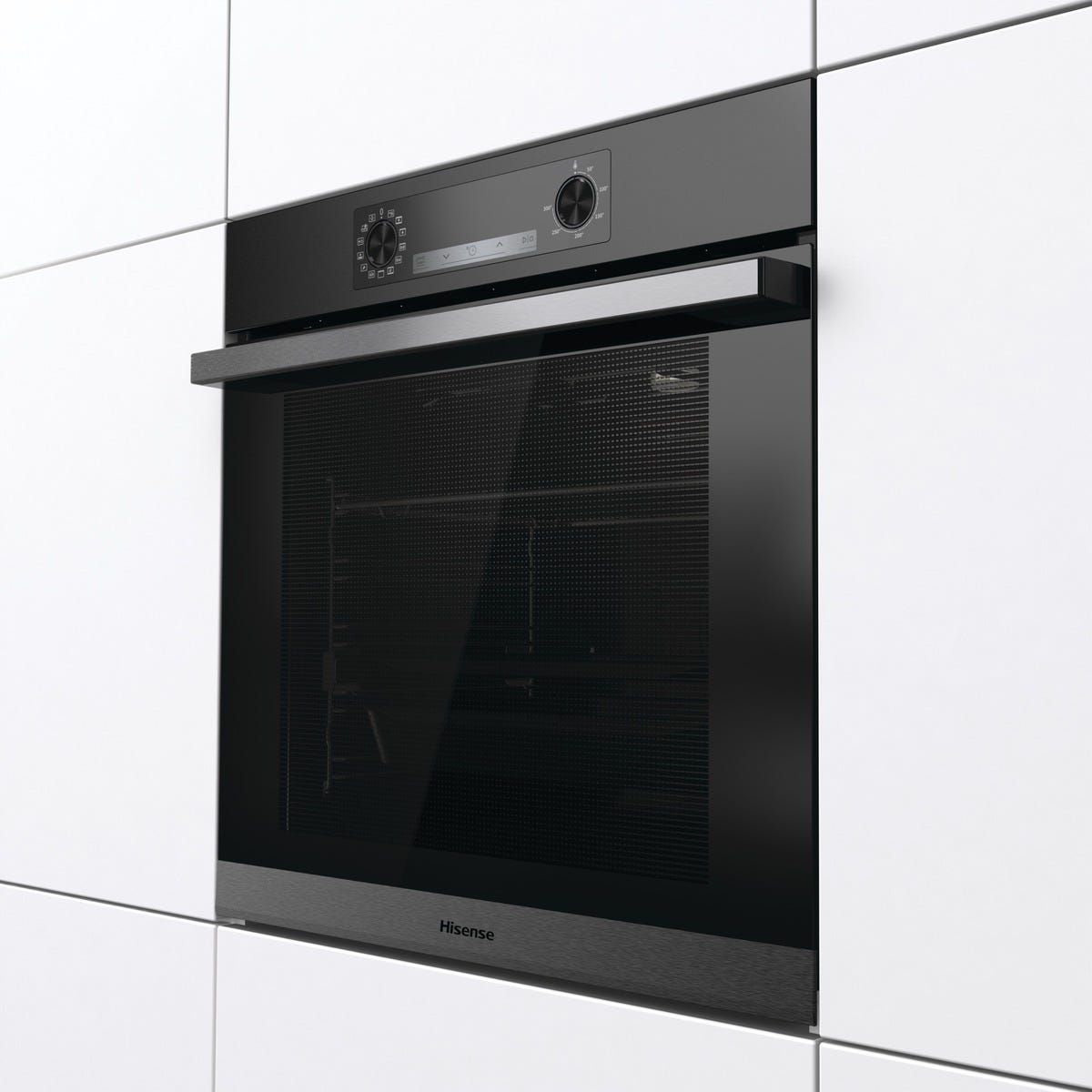 תנור בנוי Hisense בגימור זכוכית שחורה דגם BSA65226AB