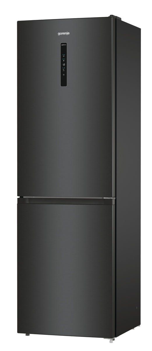 מקרר 2 דלתות gorenje  מקפיא תחתון 329 ליטר בגימור שחור מטאלי דגם NRK619EABXL4