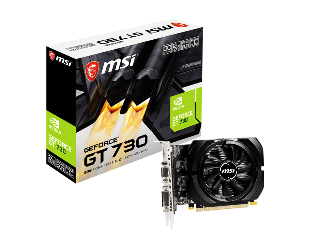 כרטיס מסך MSI GeForce GT 730 – זיכרון 4GB DDR3 – חיבורי DVI ו-D-SUB