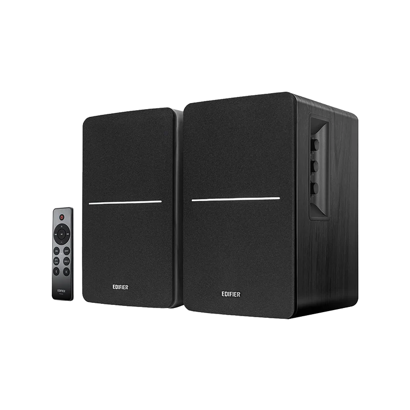 רמקולי מדף Edifier R1280DBs – הספק 21W+21W RMS – תגובת תדר 51Hz-20kHz – חיבורי Bluetooth, Line In, אופטי וקואקסיאלי – יציאת סאב-וופר – צבע שחור
