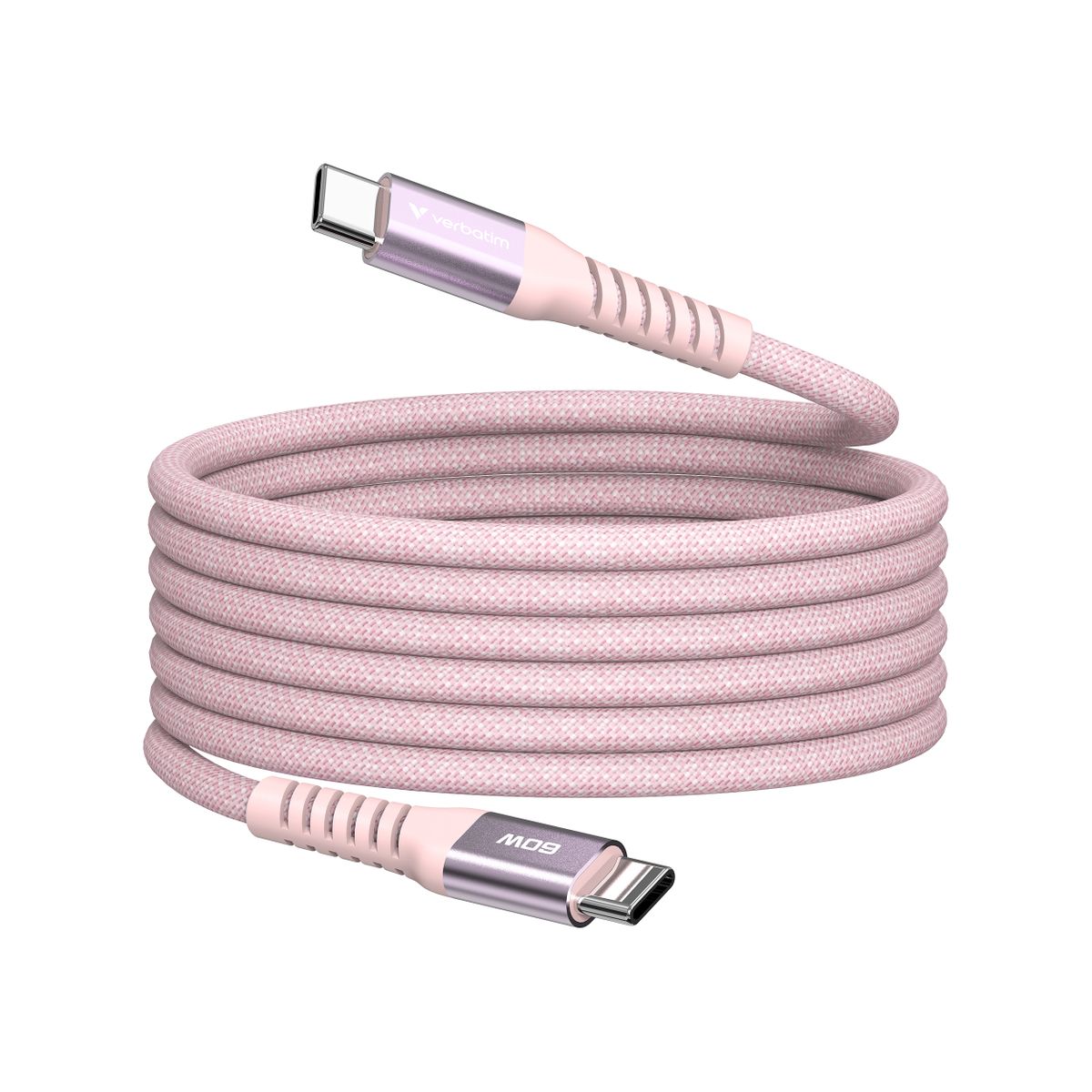 VERBATIM SYNC&CHARGE USB C TO USB C 100W MAGNETIC 1.2M-PINK