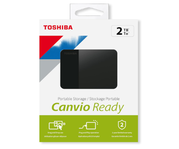 דיסק חיצוני TOSHIBA Canvio Ready 2TB 2.5 USB 3.2