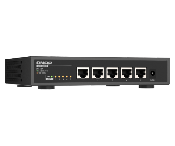 מתג רשת QNAP QSW 3205 5T 5 Port 10GbE Fanless