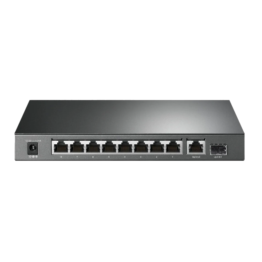 מתג שולחני 8 פורטים POE+ גיגה SFP עם תמיכה מלאה באחריות יבואן רשמי