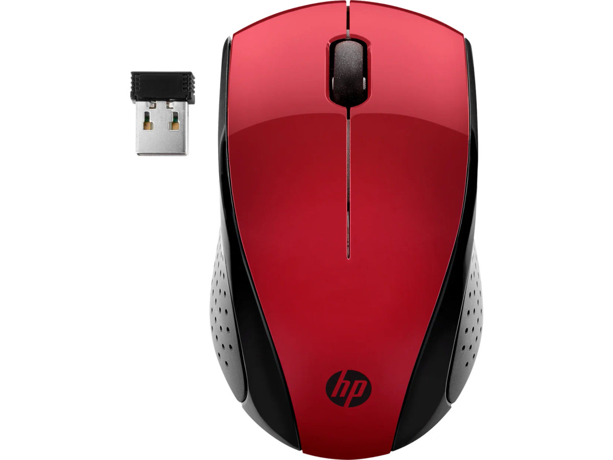 עכבר HP אופטי אלחוטי - דונגל ננו 220 אדום