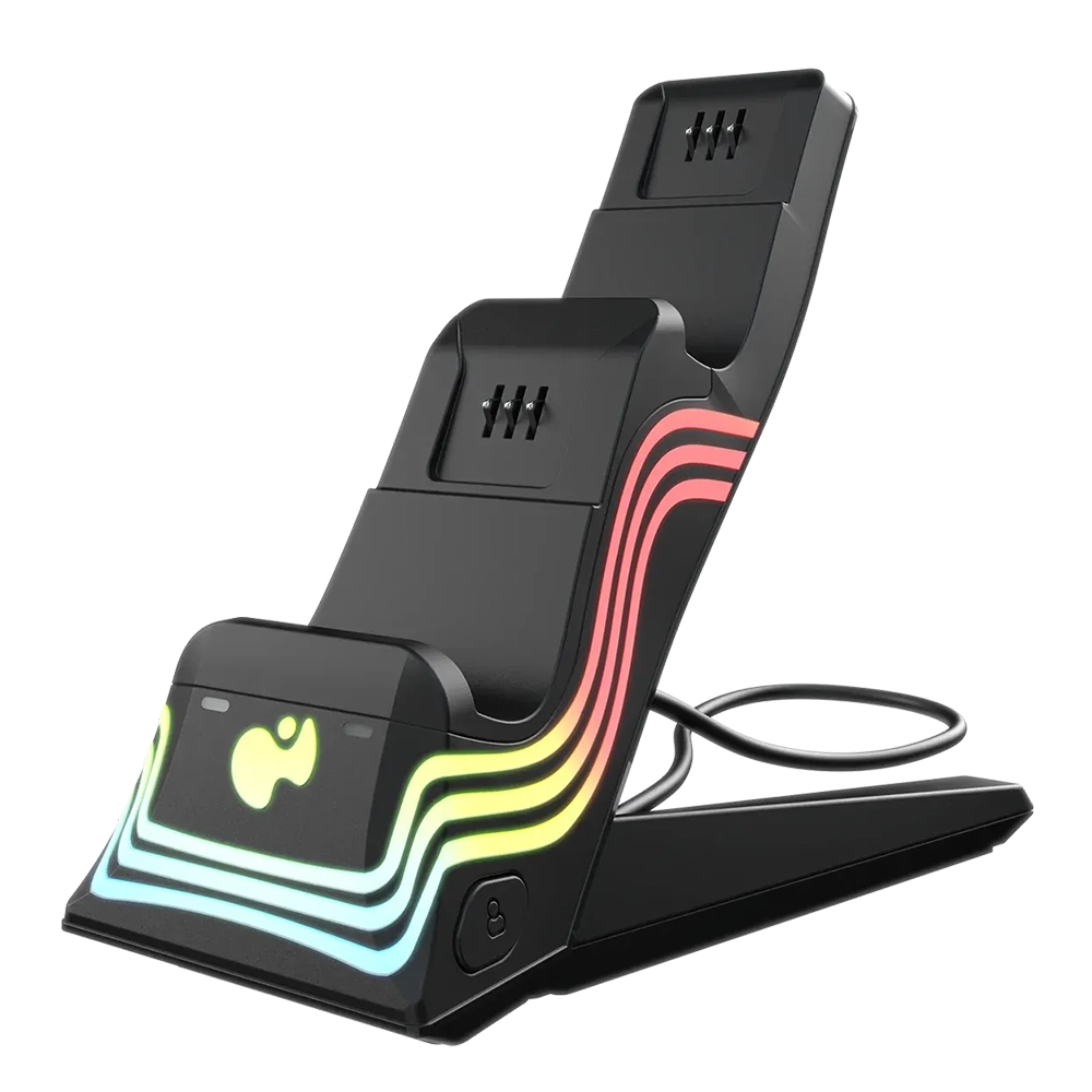 מטען כפול PDP Afterglow™ Wave + סוללות נטענות – לשלטי Xbox