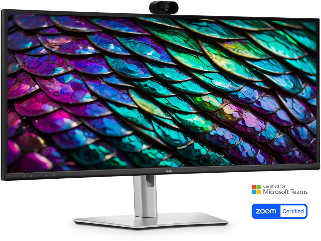 מסך מחשב Dell Pro P3426WEB 34" – רזולוציה UWQHD 3440x1440 – פאנל IPS – קצב רענון 100Hz – זמן תגובה 5ms
