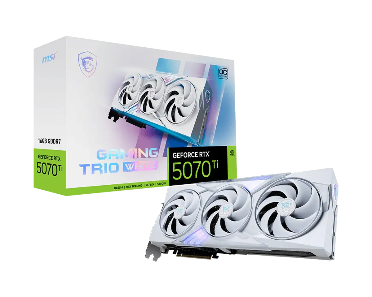לוח אם RTX 5070 Ti 16G GAMING TRIO OC WHITE