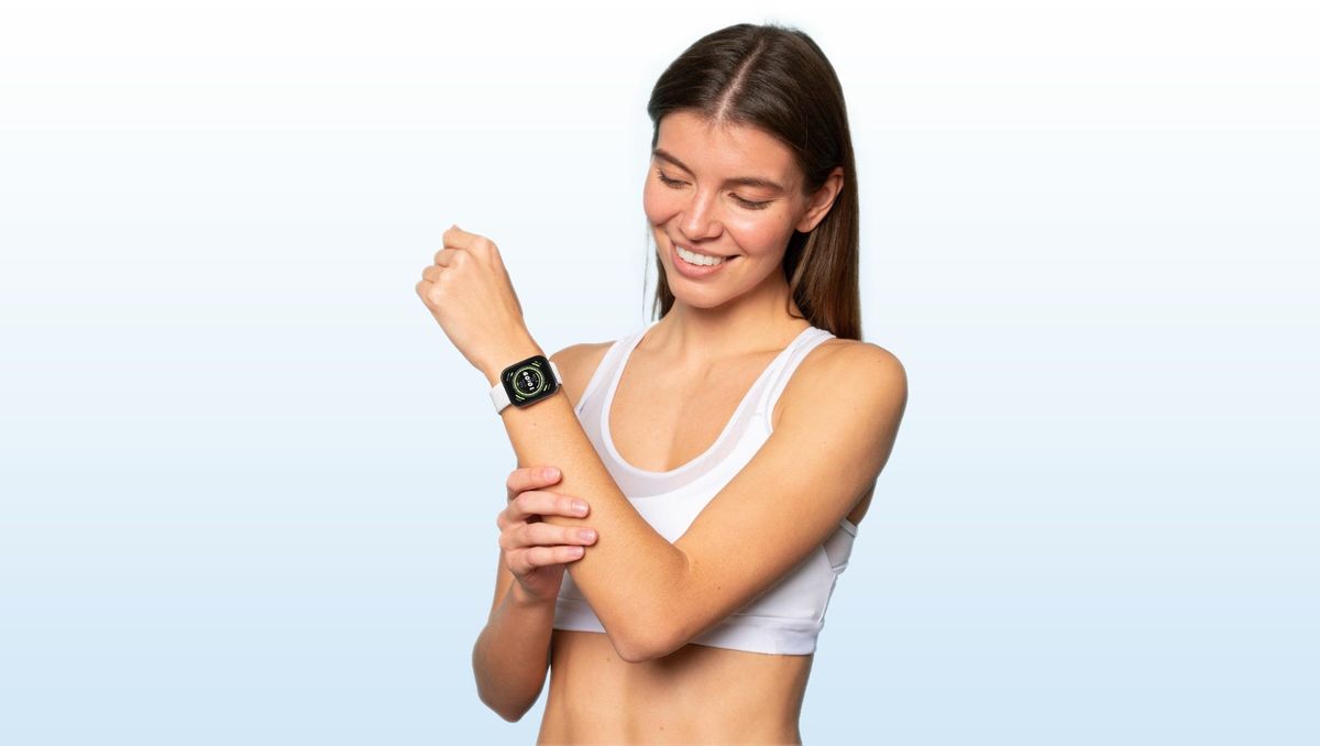 שעון חכם Amazfit דגם BIP 5 צבע Cream White