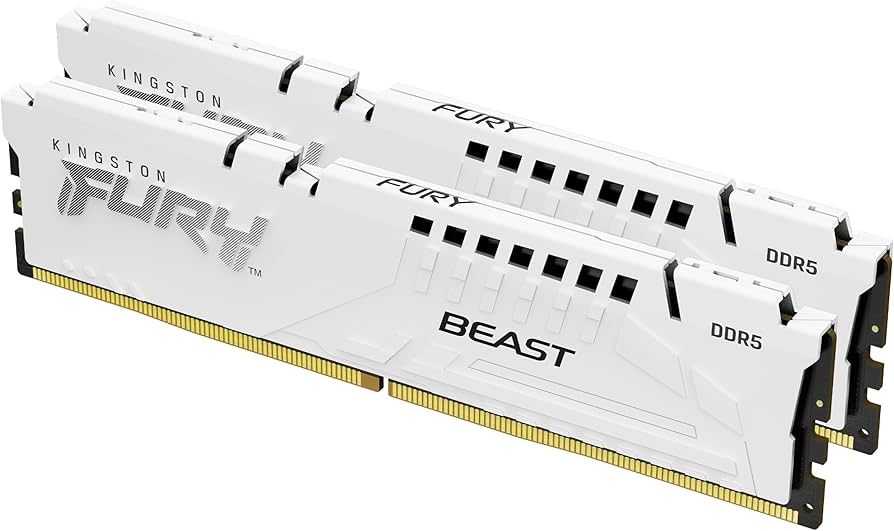 זיכרון Kingston FURY Beast White DDR5 32GB (2x16GB) 6000MT/s CL36 EXPO