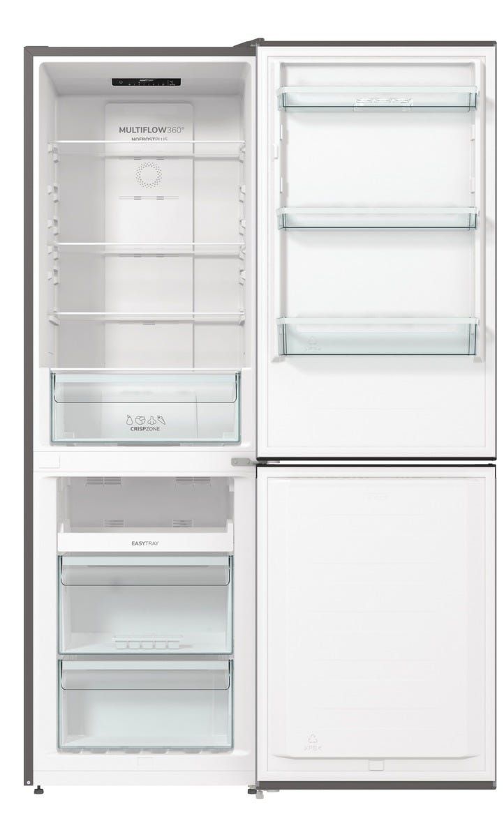 מקרר 2 דלתות gorenje  מקפיא תחתון 363 ליטר בגימור נירוסטה דגם NRK6191PS4