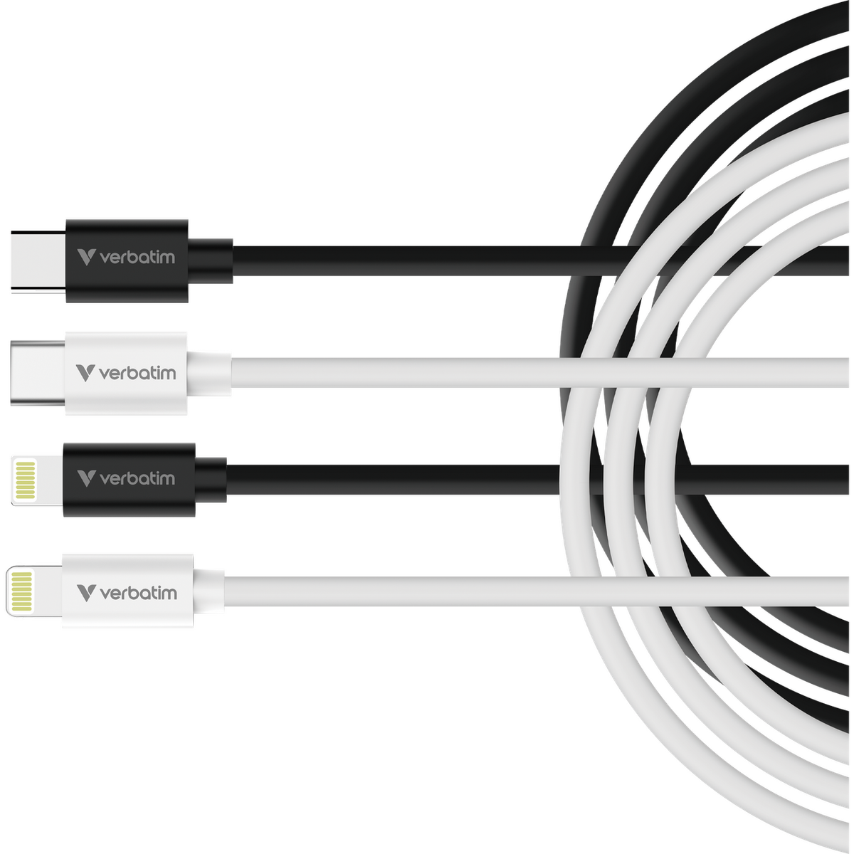 VERBATIM SYNC&CHARGE USB C TO LIGHTNING 1M – מארז זוגי
