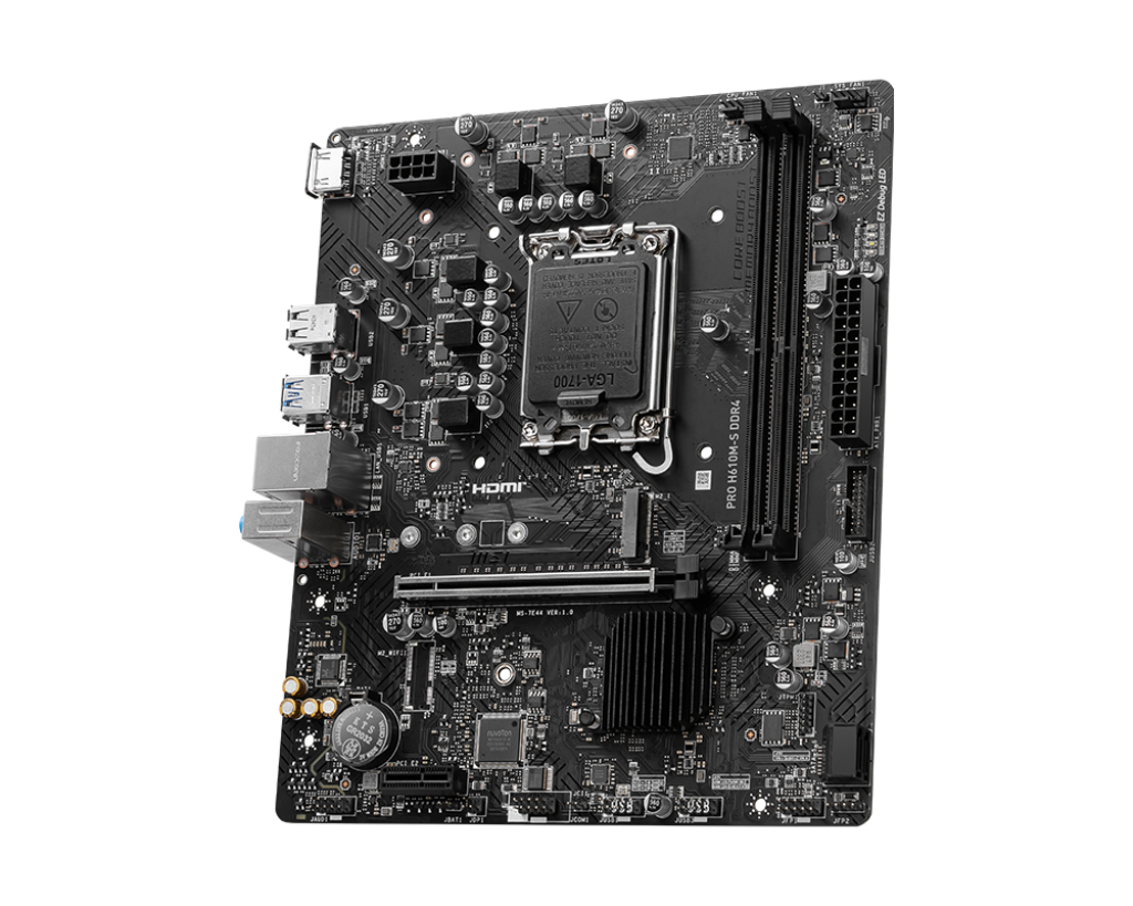 לוח אם MSI PRO H610M-S DDR4 LGA1700 12/13 Gen Intel Dual Channel 64GB 2xDDR4 באחריות יבואן רשמי