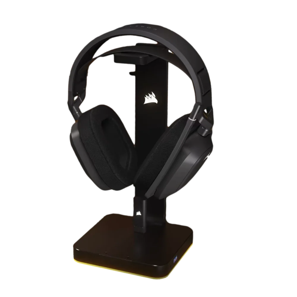 אוזניות גיימינג אלחוטיות Corsair HS80 MAX – דרייברים 50 מ"מ ניאודימיום – Dolby Atmos – סוללה עד 24 שעות
