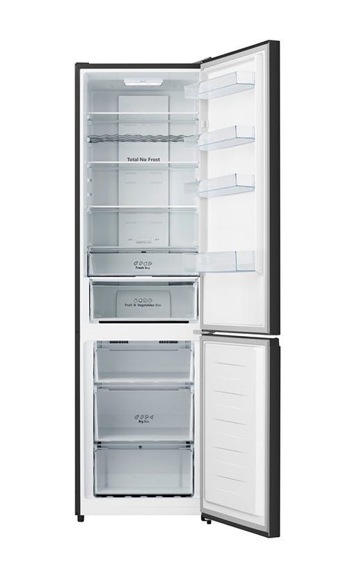 מקרר משולב מקפיא תחתון HISENSE  בנפח 336 ליטר דגם RN440N4AFD נירוסטה שחורה