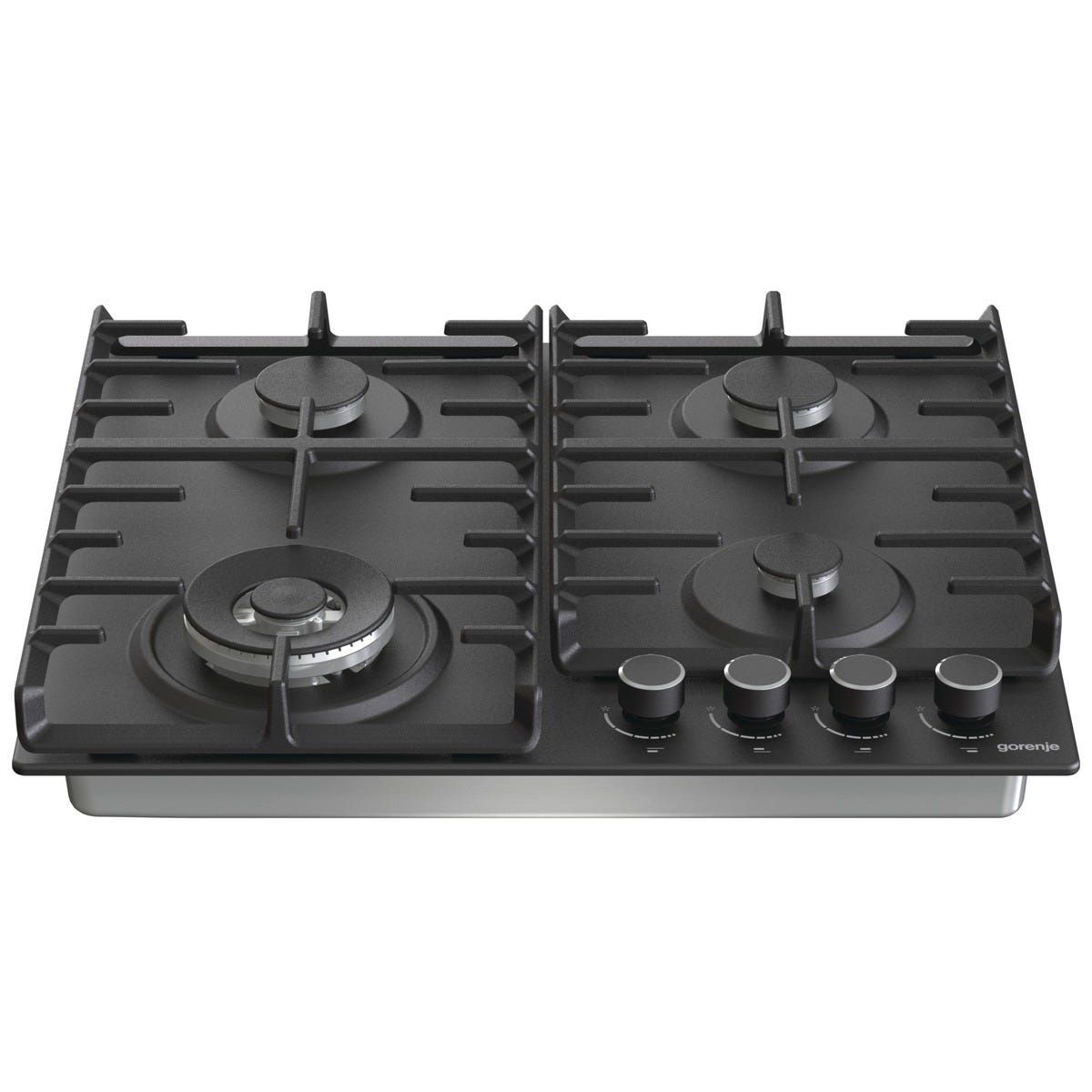 כיריים גז gorenje משטח אמייל שחור 60 סמ דגם GW67IL