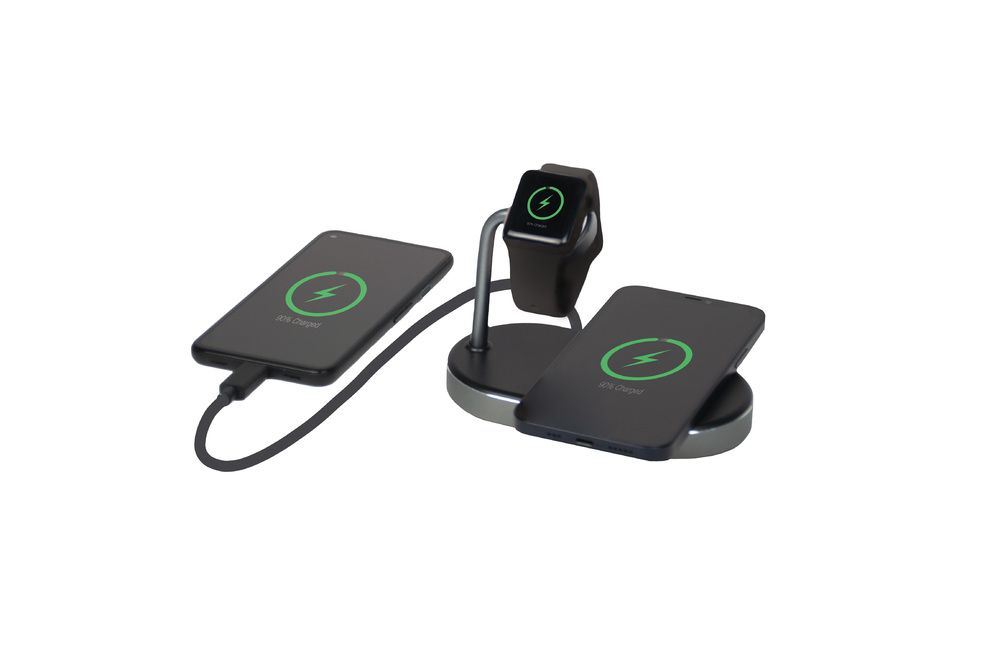 Verbatim  Aluminium 3-in-1 Qi MFi Wireless + Apple Watch + QC