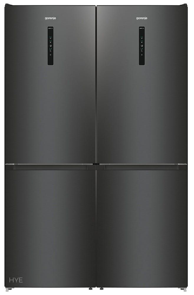 מקרר 2 דלתות gorenje  מקפיא תחתון 329 ליטר בגימור שחור מטאלי דגם NRK619EABXL4
