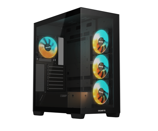 מארז GIGABYTE C500 PANORAMIC STEALTH Mid-Tower4X120mm ARGB Fans