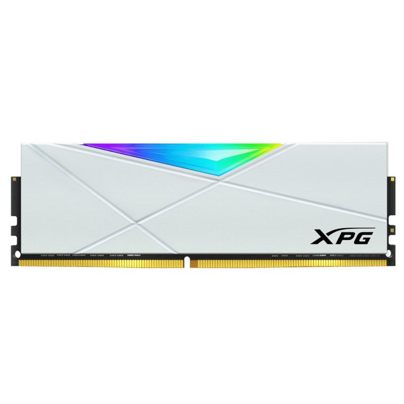 זכרון ADATA XPG SPECTRIX D50 RGB DDR4 – קיבולת 16GB – מהירות 3600MHz – תאורת RGB – צבע לבן