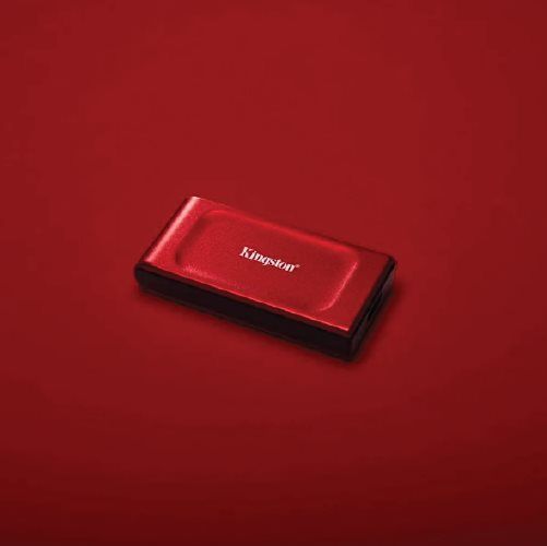 כונן SSD חיצוני נייד Kingston XS1000 בנפח 1TB בצבע אדום USB 3.2 Gen 2