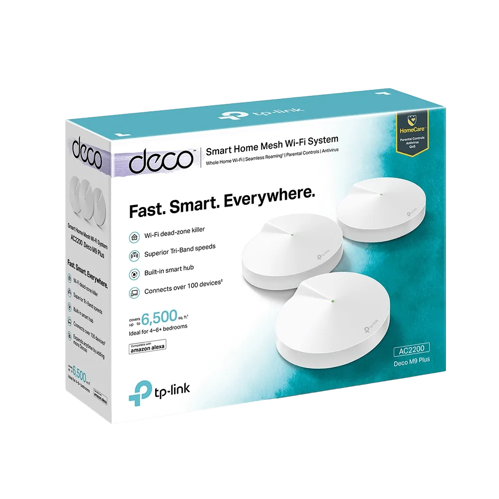 (שלוש יחידות) Deco M9 Plus AC2200 מבית TP-LINK
