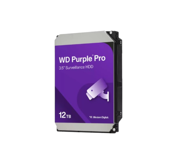 דיסק קשיח פנימי Western Digital Purple – נפח 12TB – מטמון 512MB – מהירות 7200RPM – ממשק SATA III