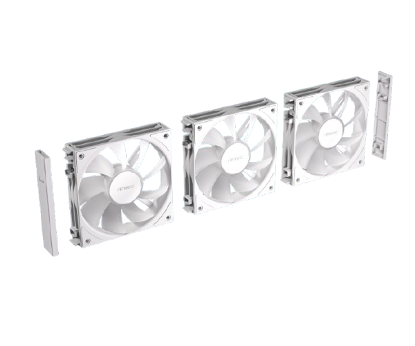 מאווררים למארז Antec Connect C120 ARGB – קוטר 120 מ"מ – מארז 3 יחידות – לבן