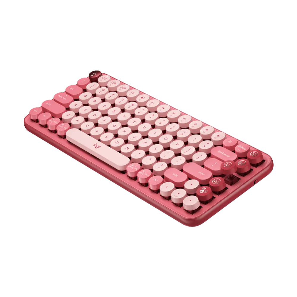 מקלדת מכאנית אלחוטית אודם, ורוד LOGITECH POP Keys