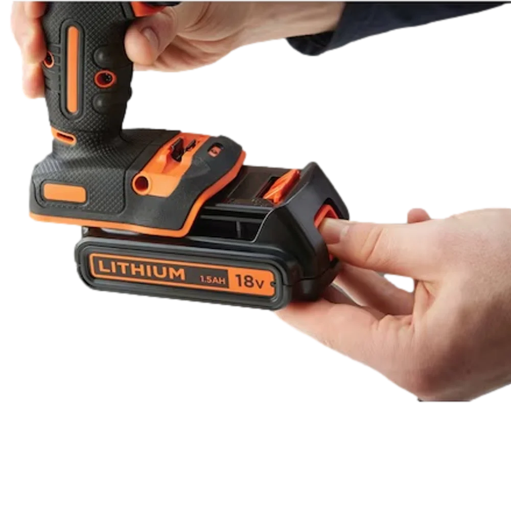 סט מקדחה דופקת   מברגה 18V דגם BDCHD18S1KA-QW מבית BLACK+DECKER