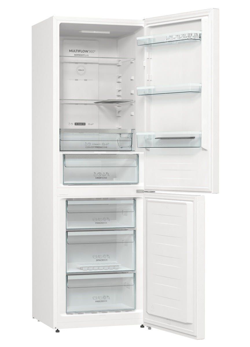 מקרר gorenje  מקפיא תחתון 300 ליטר בגימור לבן דגם NRK6192SYW