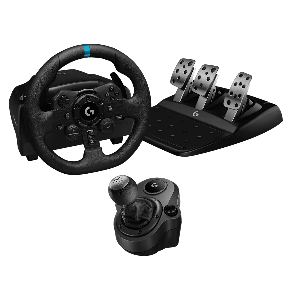 ערכת הגה מרוצים Logitech G923 SE TrueForce – סיבוב 900° – דוושות מתכתיות – ידית הילוכים 6 הילוכים – תואם XBOX Series X|S