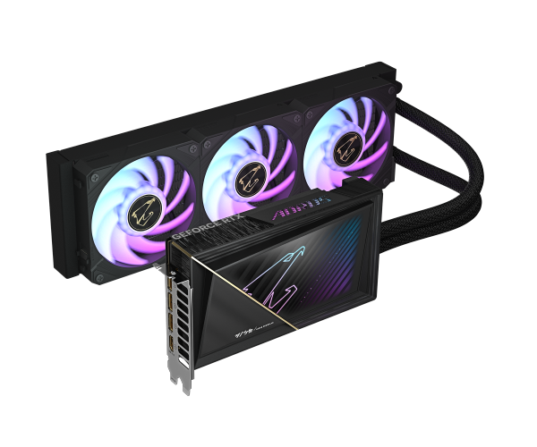כרטיס מסך GIGABYTE AORUS GeForce RTX 5080 XTREME WATERFORCE – זכרון 16GB GDDR7 – קירור נוזלי רדיאטור 360 מ"מ – PCIe 5.0 x16